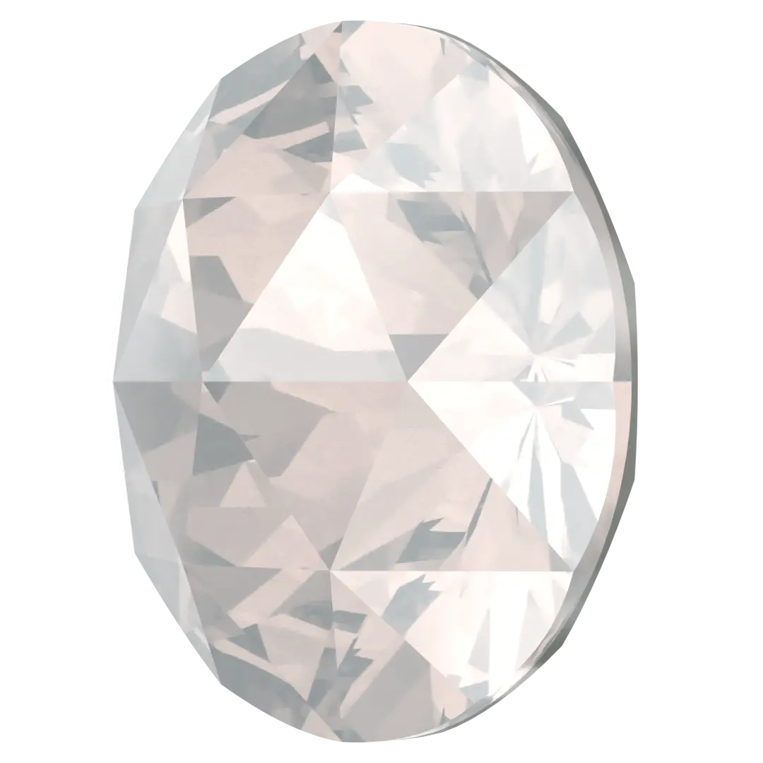 Swarovski Chatons Round Stones Rose Cut (1401) White Opal - Bluestreak Crystals