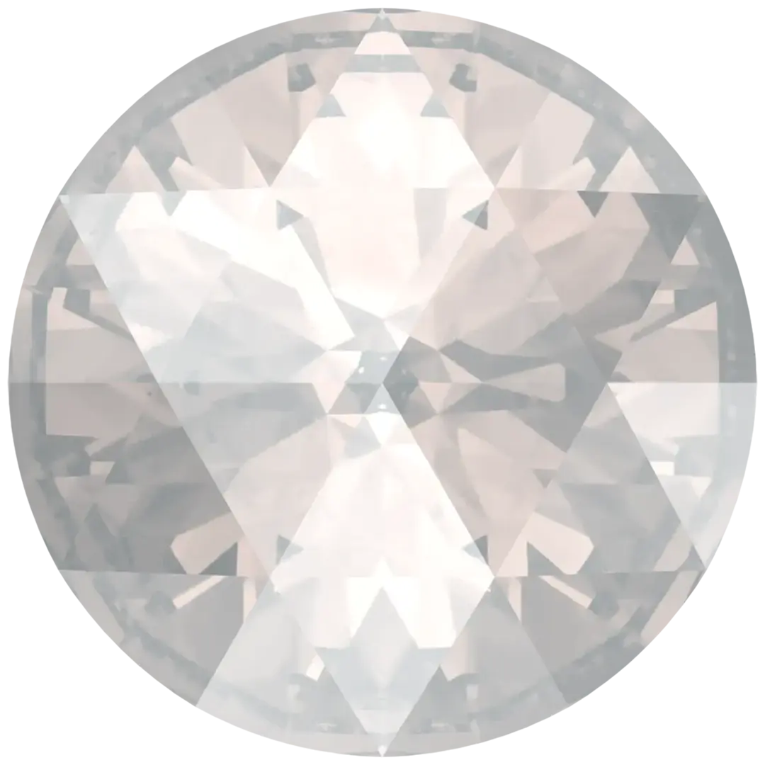 Swarovski Chatons Round Stones Rose Cut (1401) White Opal - Bluestreak Crystals