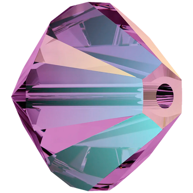 Swarovski Crystal Beads Bicone (5328) Amethyst Shimmer - Bluestreak Crystals
