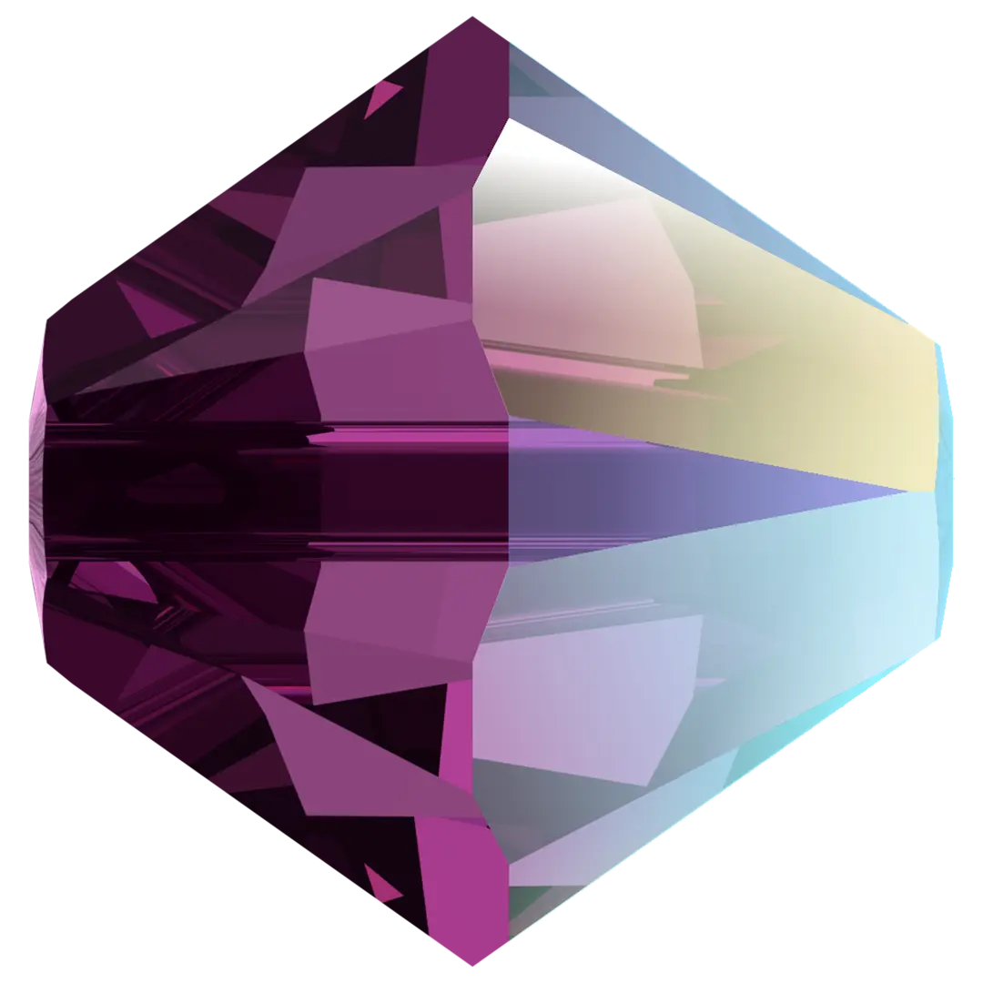 Swarovski Crystal Beads Bicone (5328) Amethyst Shimmer - Bluestreak Crystals