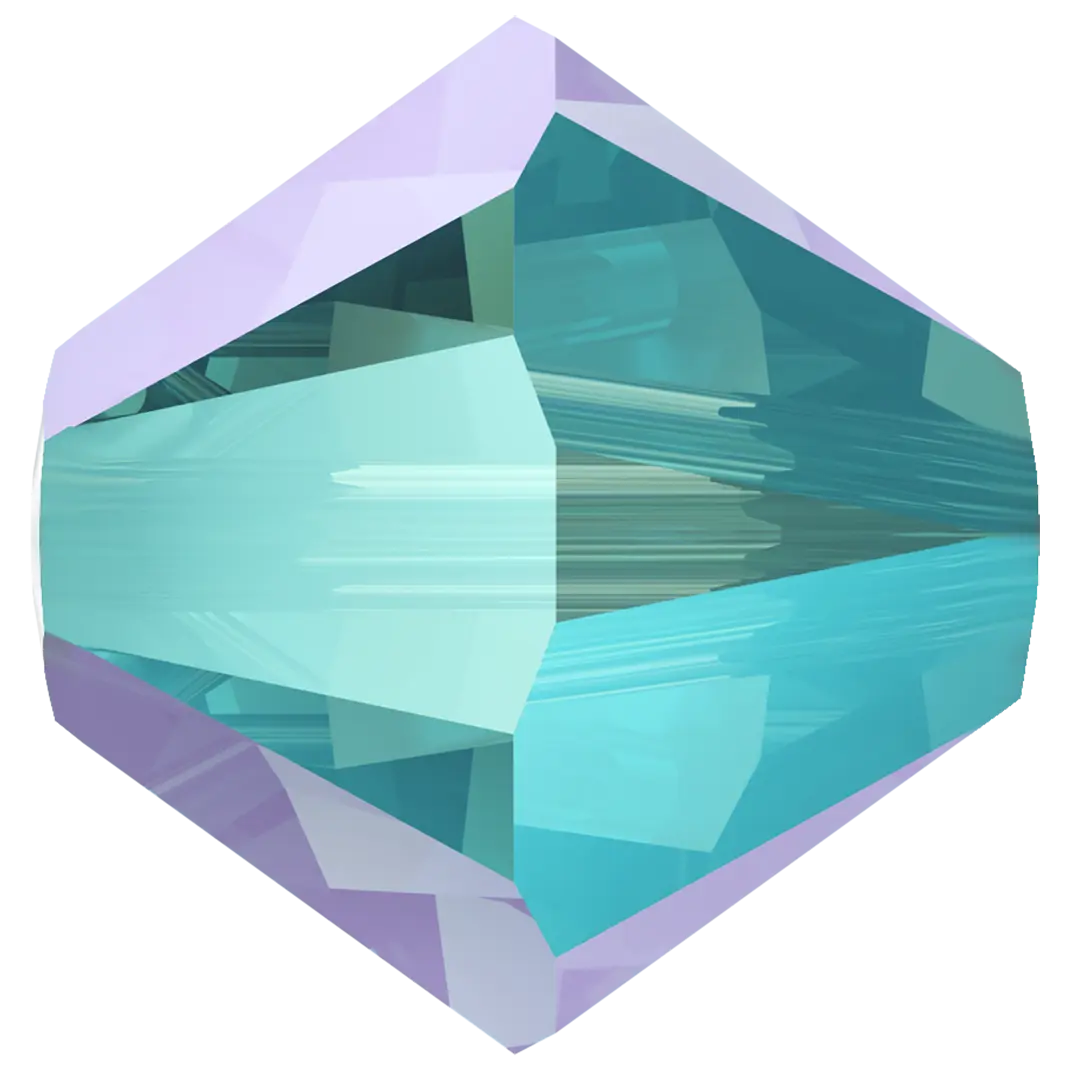 Swarovski Crystal Beads Bicone (5328) Aquamarine Shimmer 2X - Bluestreak Crystals