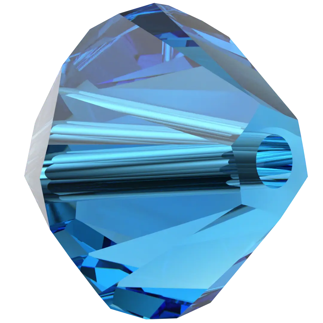 Swarovski Crystal Beads Bicone (5328) Capri Blue - Bluestreak Crystals