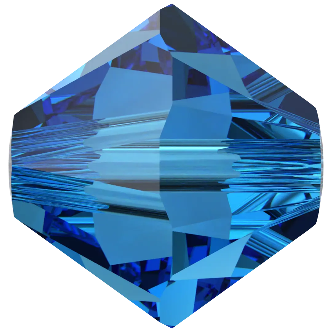 Swarovski Crystal Beads Bicone (5328) Capri Blue - Bluestreak Crystals