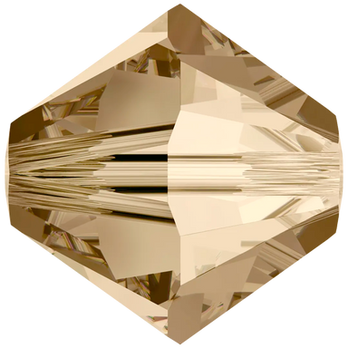 Swarovski Crystal Beads Bicone (5328) Crystal Golden Shadow - Bluestreak Crystals