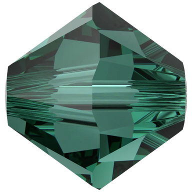 Swarovski Crystal Beads Bicone (5328) Emerald - Bluestreak Crystals