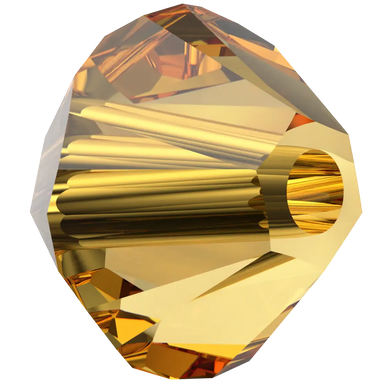 Swarovski Crystal Beads Bicone (5328) Golden Topaz - Bluestreak Crystals