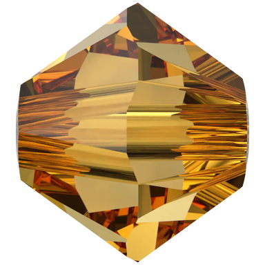 Swarovski Crystal Beads Bicone (5328) Golden Topaz - Bluestreak Crystals