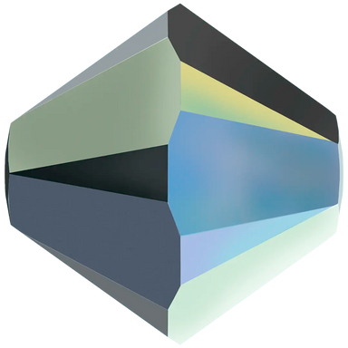 Swarovski Crystal Beads Bicone (5328) Jet AB 2X - Bluestreak Crystals