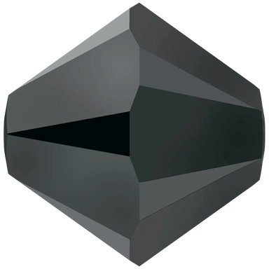 Swarovski Crystal Beads Bicone (5328) Jet Hematite 2X - Bluestreak Crystals