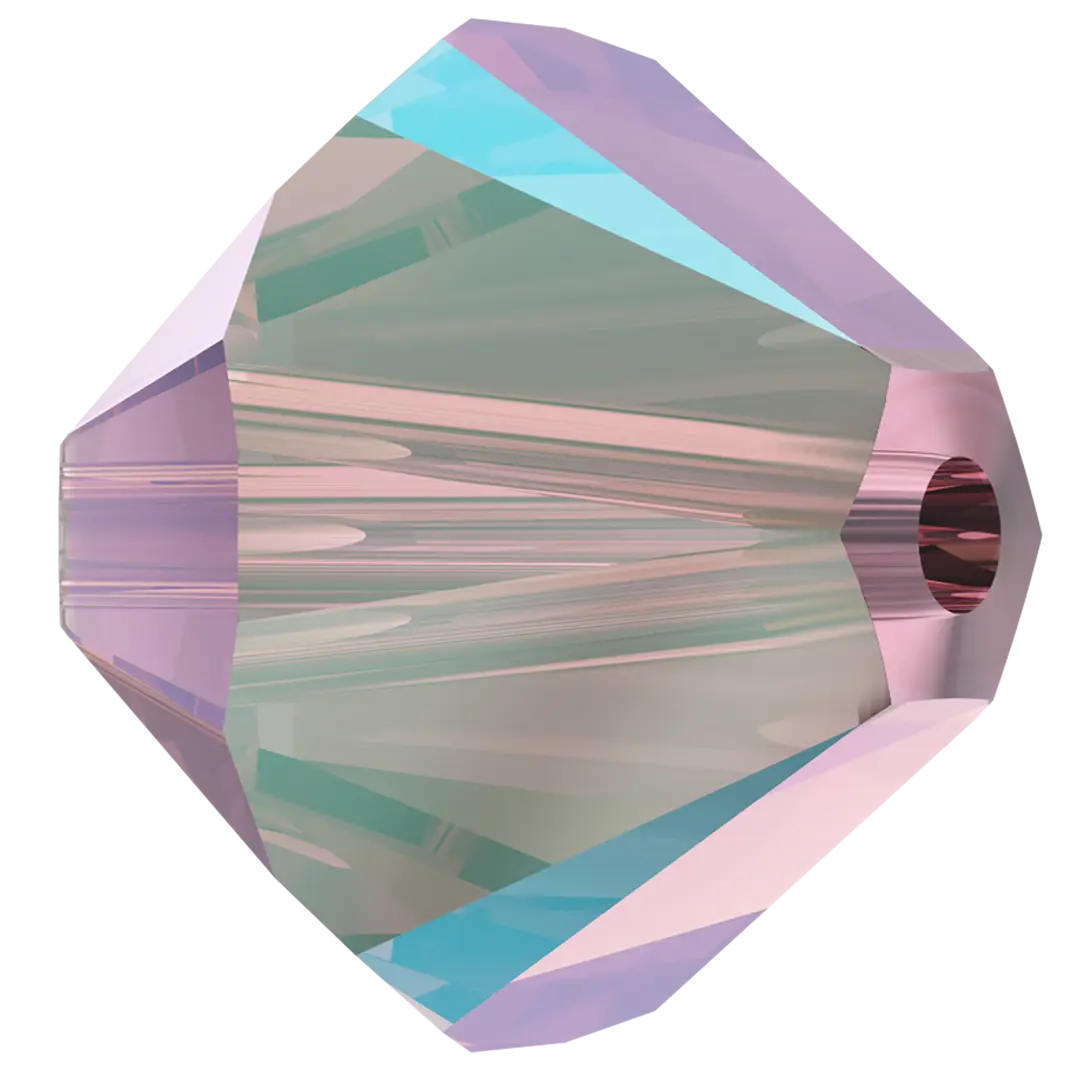 Swarovski Crystal Beads Bicone (5328) Light Amethyst Shimmer 2X - Bluestreak Crystals