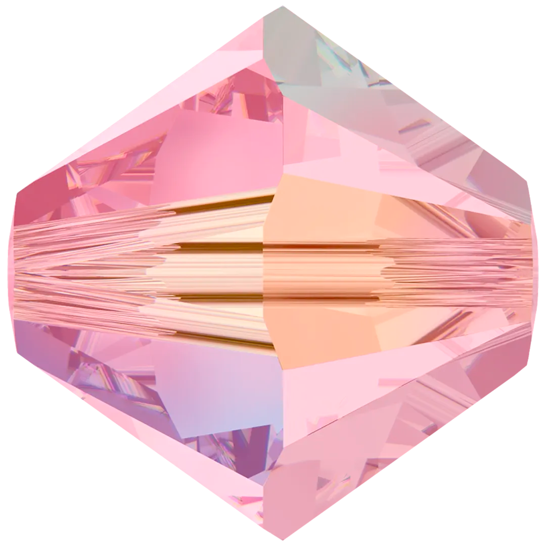 Swarovski Crystal Beads Bicone (5328) Light Rose AB 2X - Bluestreak Crystals
