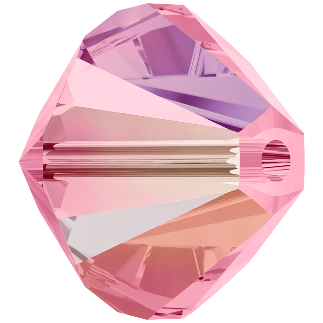 Swarovski Crystal Beads Bicone (5328) Light Rose AB - Bluestreak Crystals