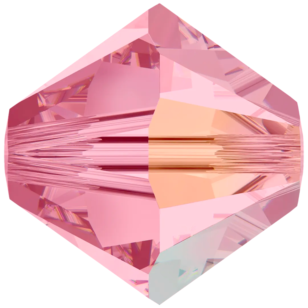 Swarovski Crystal Beads Bicone (5328) Light Rose AB - Bluestreak Crystals