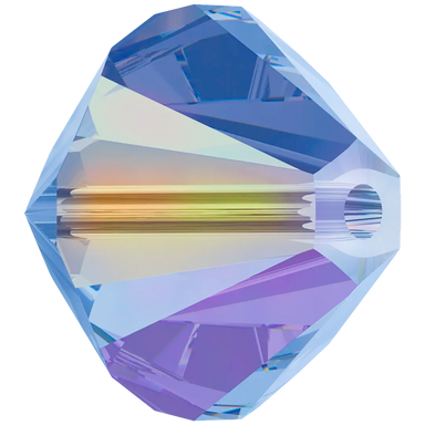 Swarovski Crystal Beads Bicone (5328) Light Sapphire AB - Bluestreak Crystals