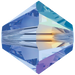 Swarovski Crystal Beads Bicone (5328) Light Sapphire AB - Bluestreak Crystals