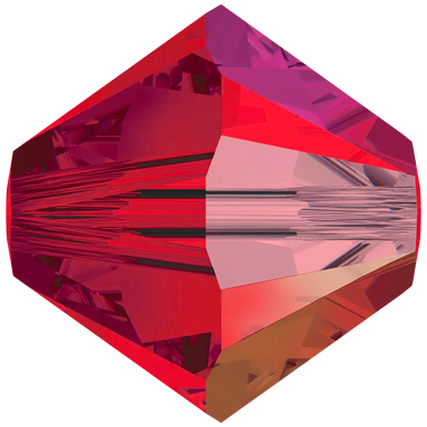 Swarovski Crystal Beads Bicone (5328) Light Siam AB - Bluestreak Crystals