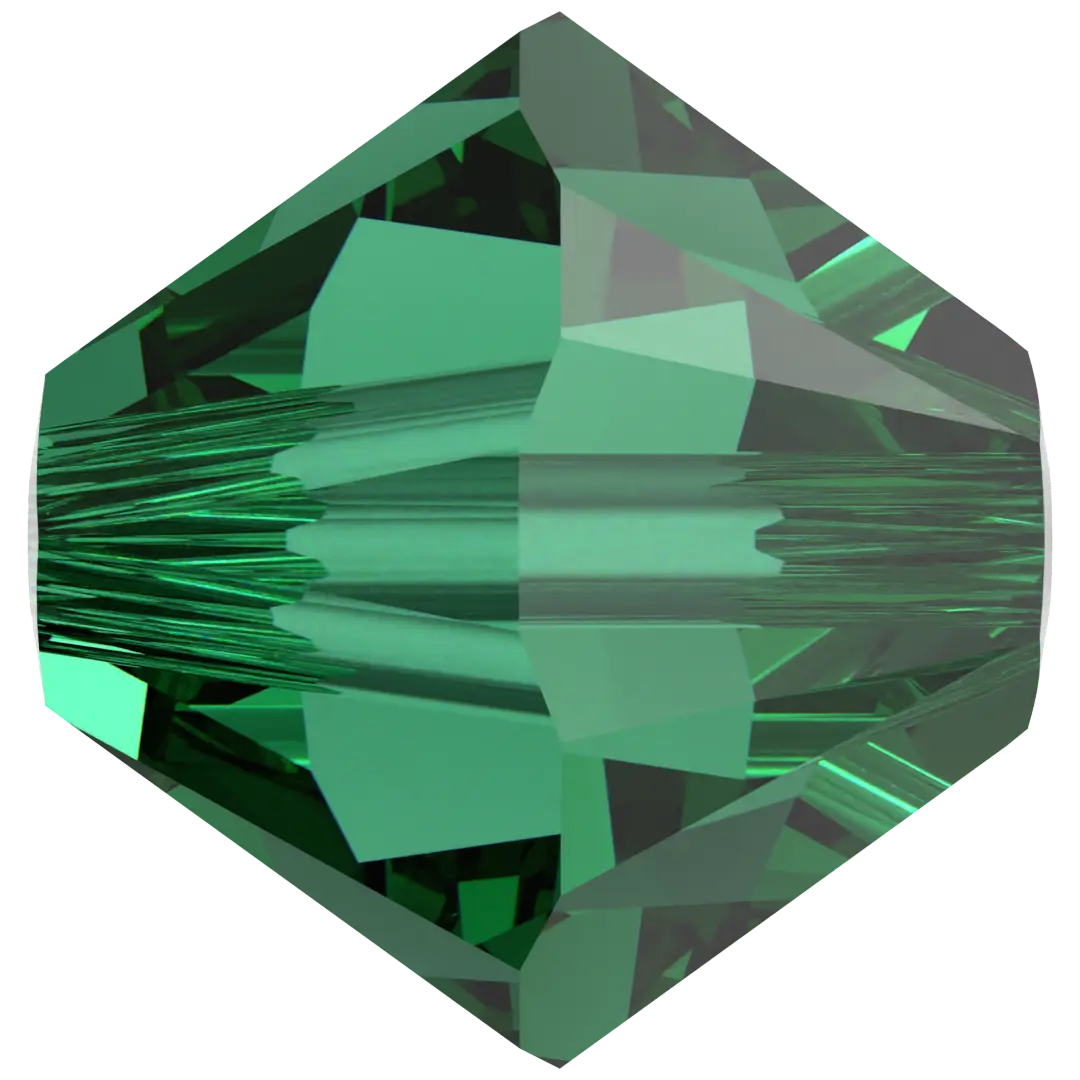 Swarovski Crystal Beads Bicone (5328) Majestic Green - Bluestreak Crystals