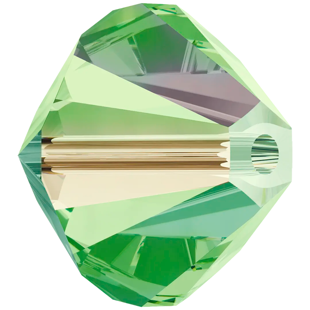 Swarovski Crystal Beads Bicone (5328) Peridot AB - Bluestreak Crystals
