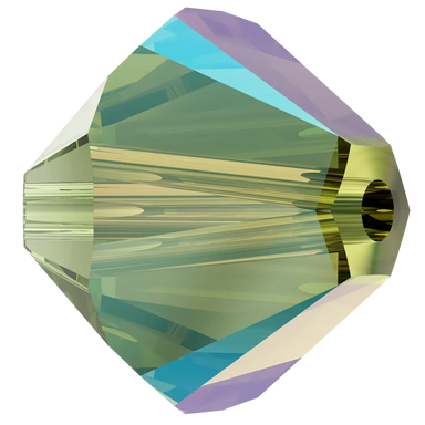 Swarovski Crystal Beads Bicone (5328) Peridot Shimmer - Bluestreak Crystals