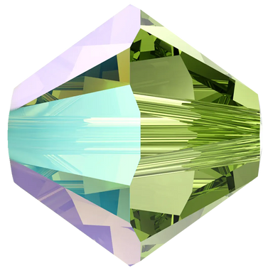 Swarovski Crystal Beads Bicone (5328) Peridot Shimmer - Bluestreak Crystals
