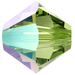 Swarovski Crystal Beads Bicone (5328) Peridot Shimmer - Bluestreak Crystals