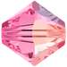 Swarovski Crystal Beads Bicone (5328) Rose AB - Bluestreak Crystals