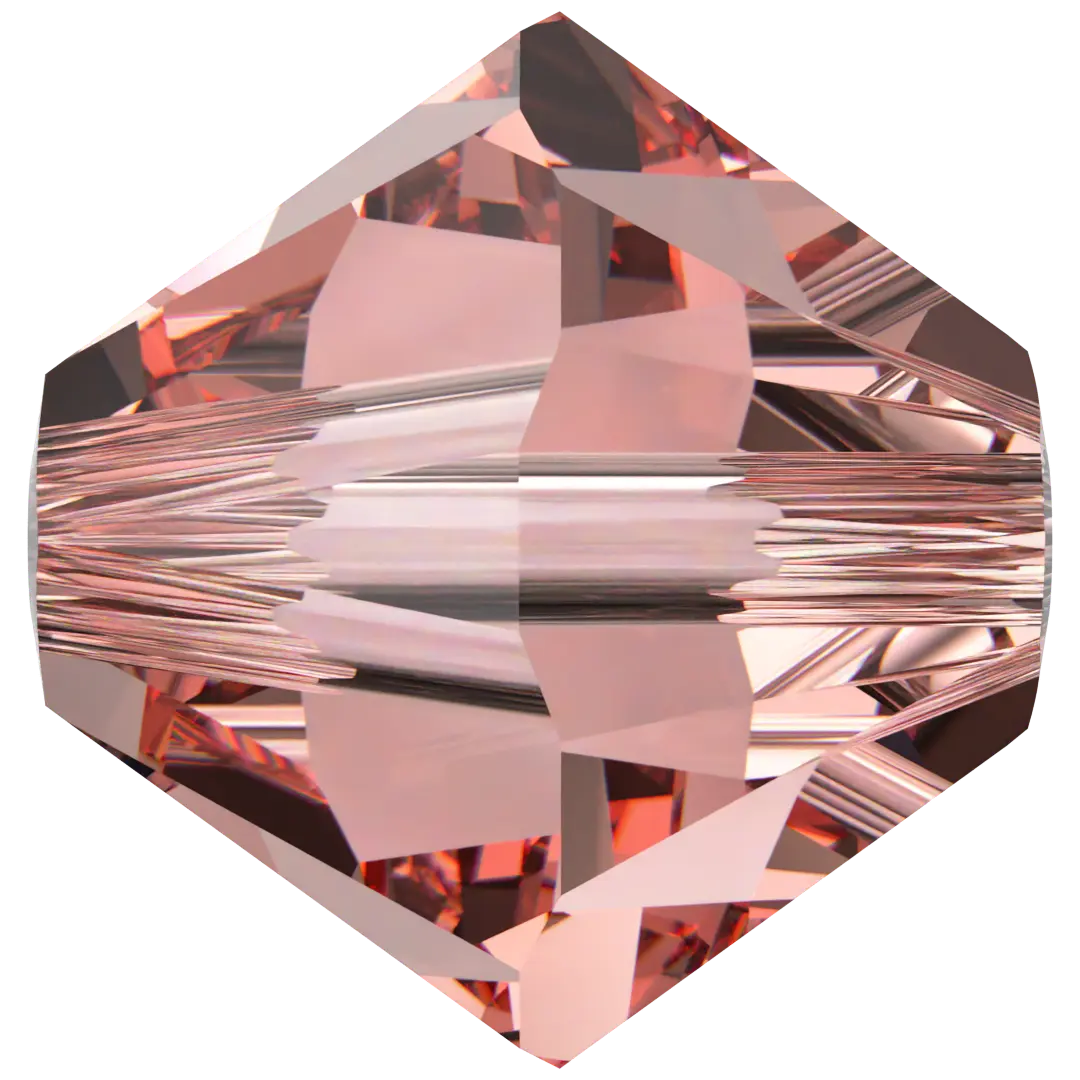 Serinity Crystal Beads Bicone (5328) Rose Peach - Bluestreak Crystals