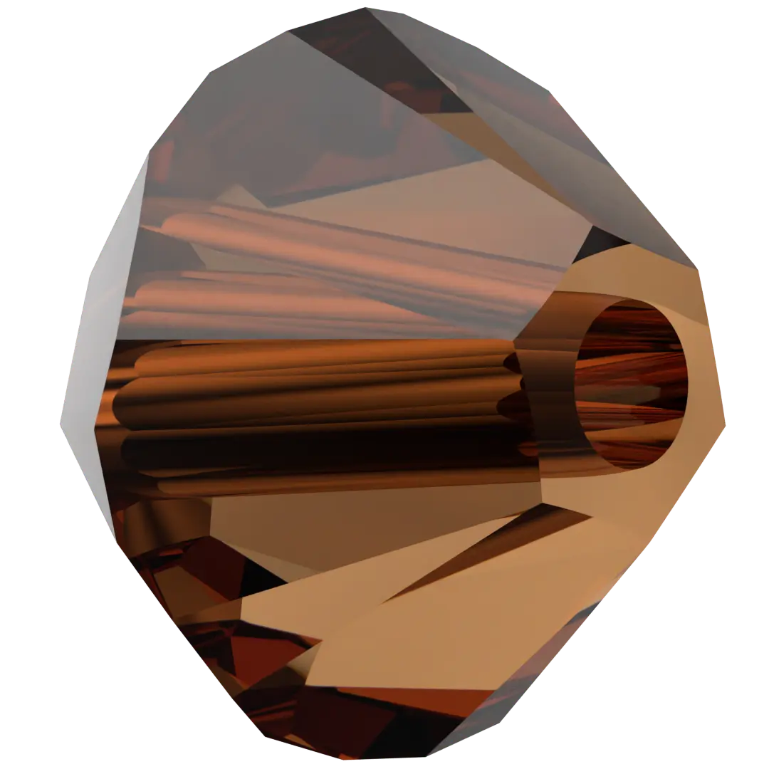 Swarovski Crystal Beads Bicone (5328) Smoked Amber - Bluestreak Crystals