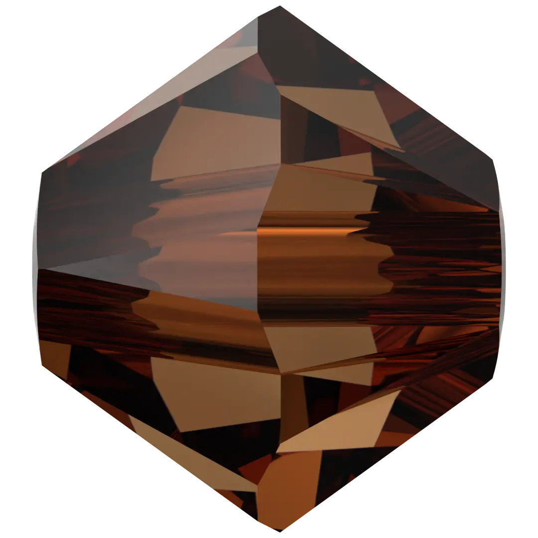 Swarovski Crystal Beads Bicone (5328) Smoked Amber - Bluestreak Crystals
