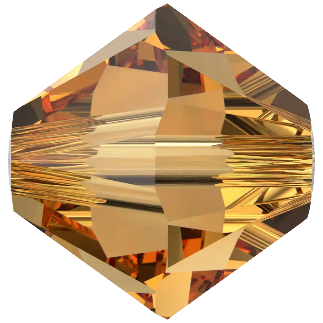 Swarovski Crystal Beads Bicone (5328) Topaz - Bluestreak Crystals