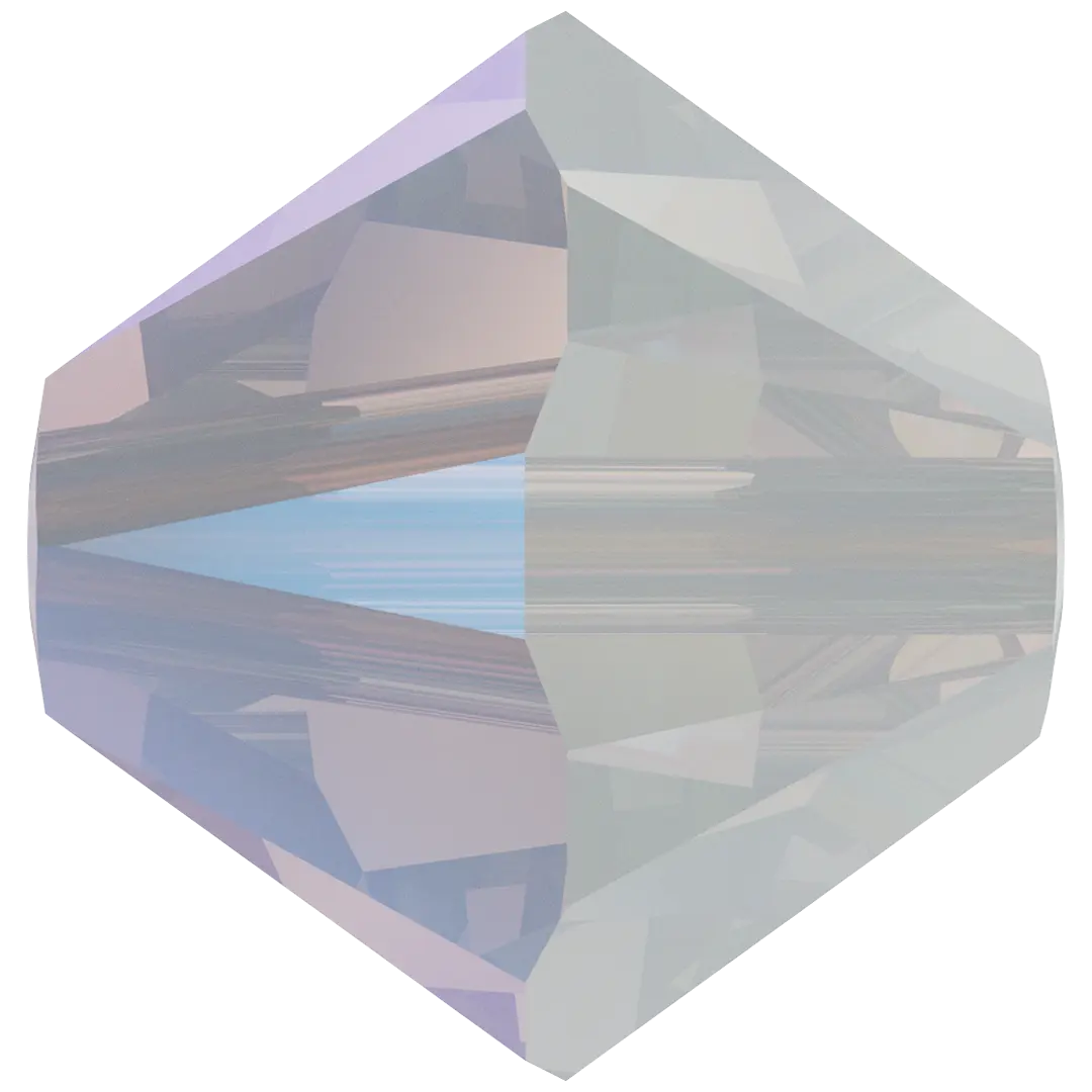 Swarovski Crystal Beads Bicone (5328) White Opal Shimmer - Bluestreak Crystals