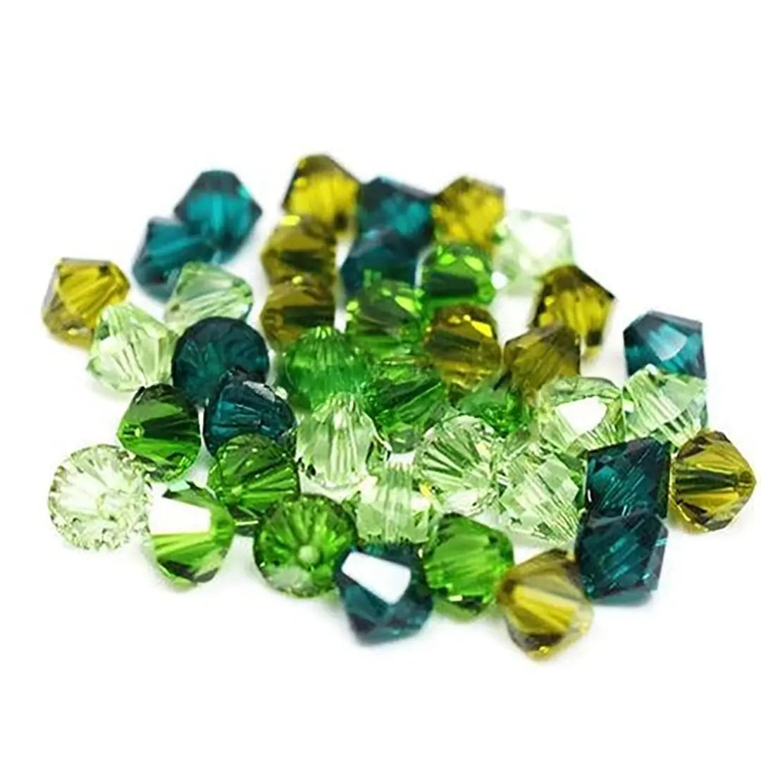 Swarovski Crystal Beads Bicone Mix (5328) Greens - Bluestreak Crystals
