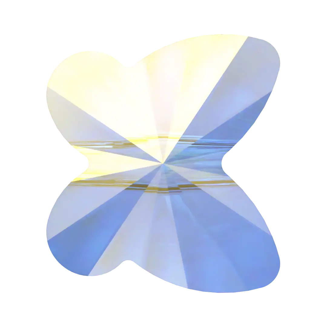 Swarovski Crystal Beads Butterfly (5754) Crystal AB - Bluestreak Crystals
