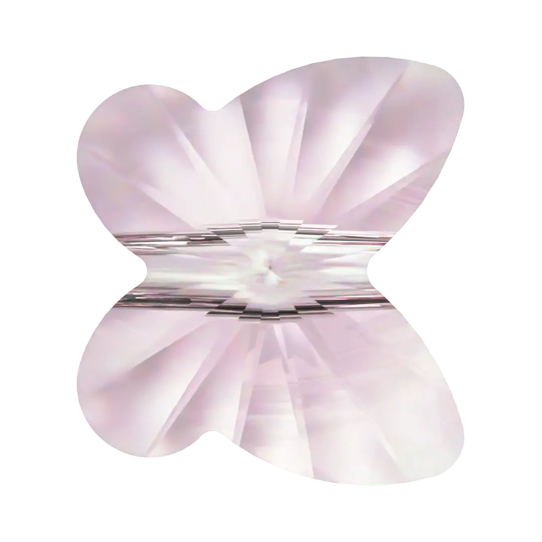 Swarovski Crystal Beads Butterfly (5754) Light Rose - Bluestreak Crystals