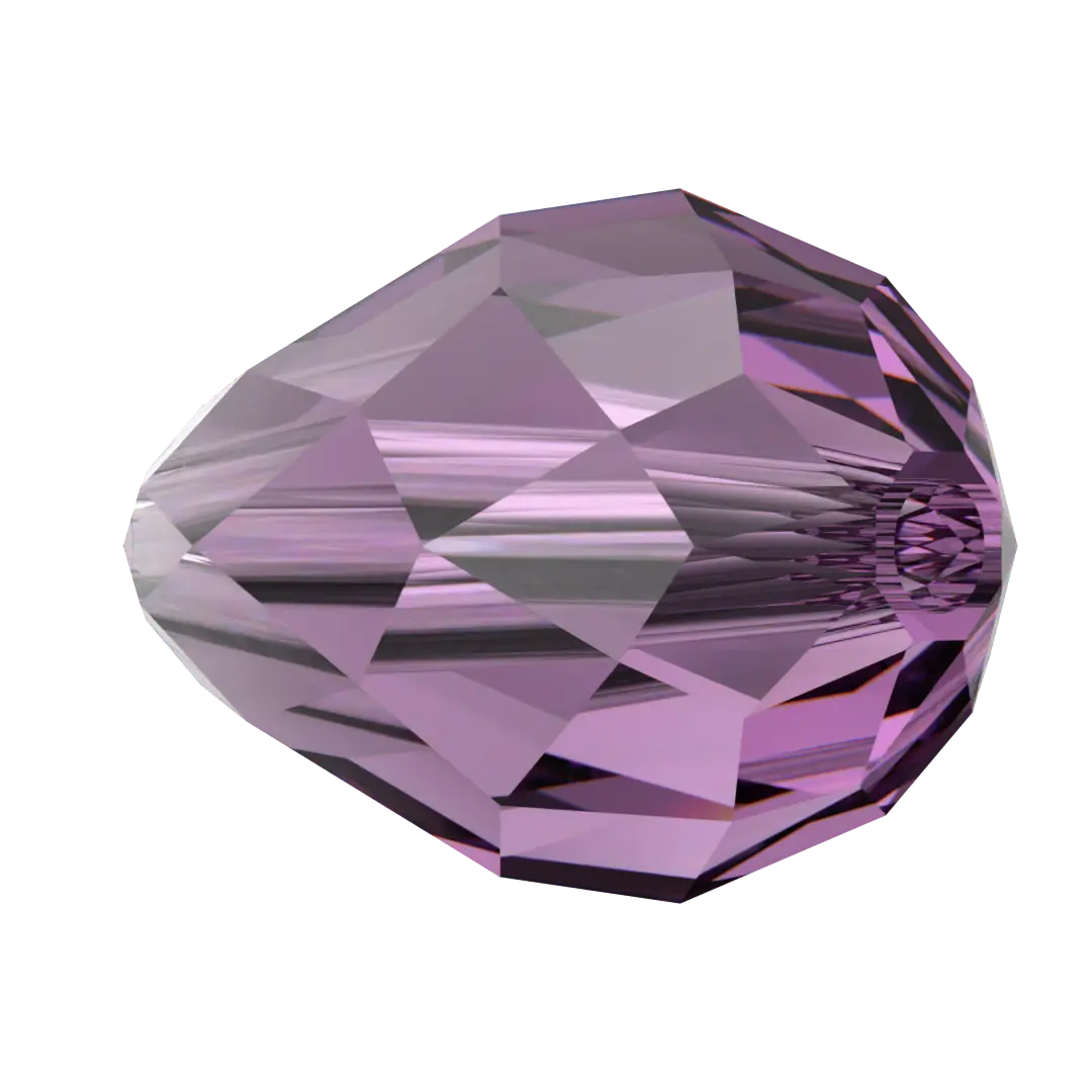 Serinity Crystal Beads Drop (5500) Amethyst - Bluestreak Crystals