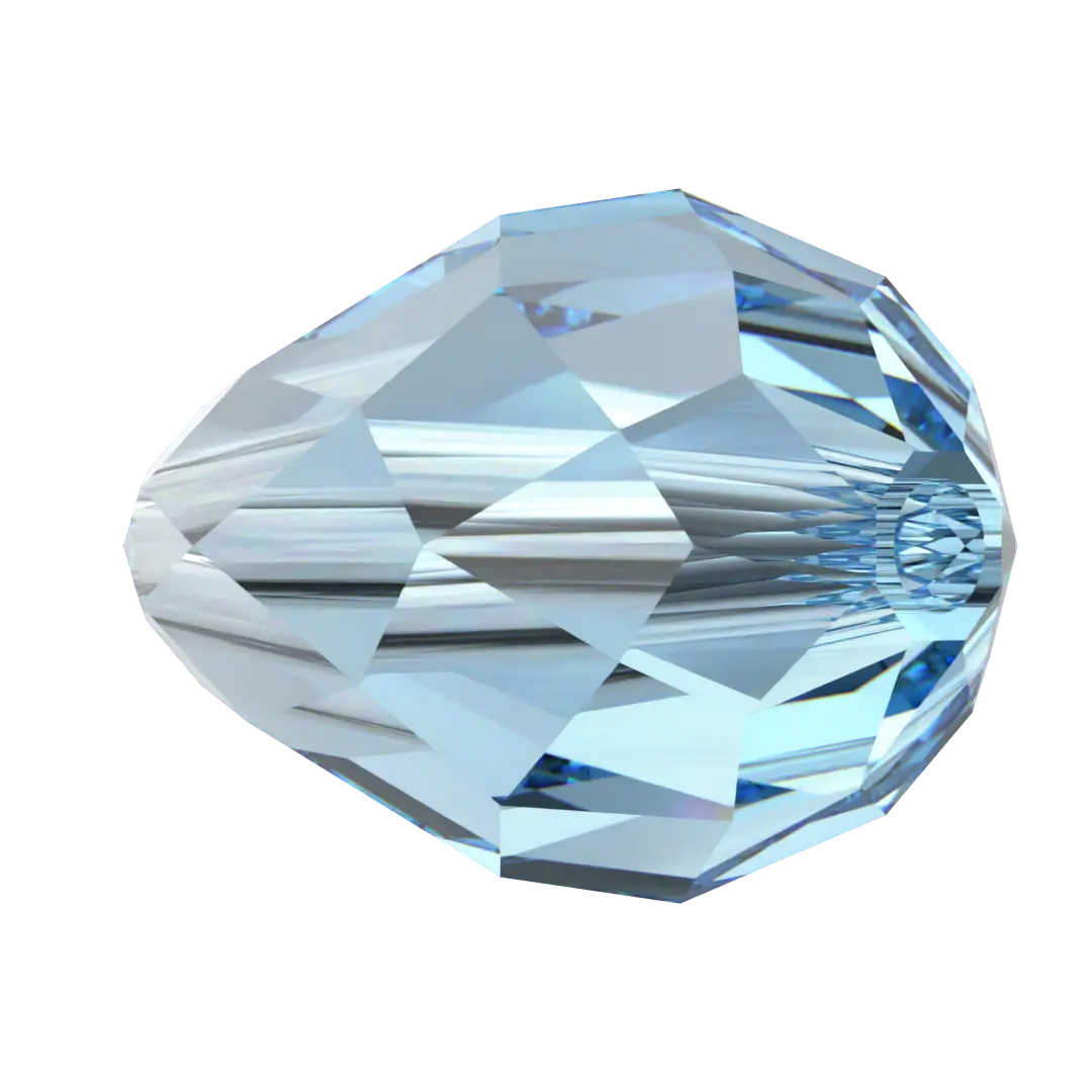 Serinity Crystal Beads Drop (5500) Aquamarine - Bluestreak Crystals