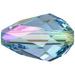 Swarovski Crystal Beads Drop (5500) Aquamarine Shimmer 2X - Bluestreak Crystals