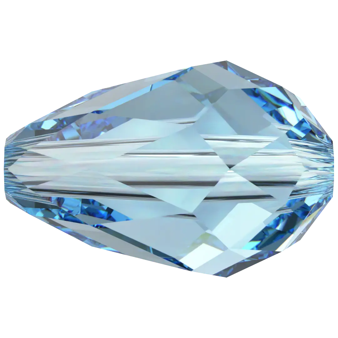 Serinity Crystal Beads Drop (5500) Aquamarine - Bluestreak Crystals