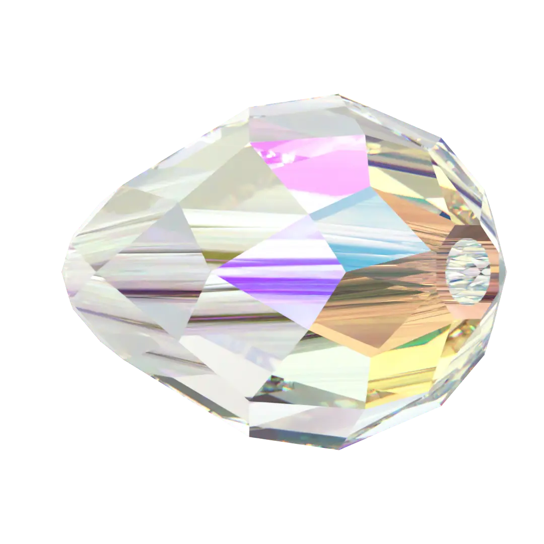 Swarovski Crystal Beads Drop (5500) Crystal Shimmer 2X - Bluestreak Crystals