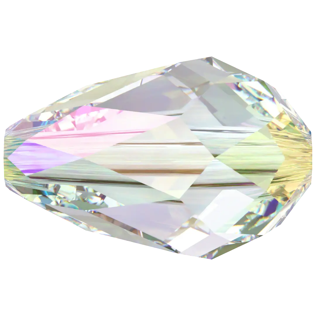 Swarovski Crystal Beads Drop (5500) Crystal Shimmer 2X - Bluestreak Crystals