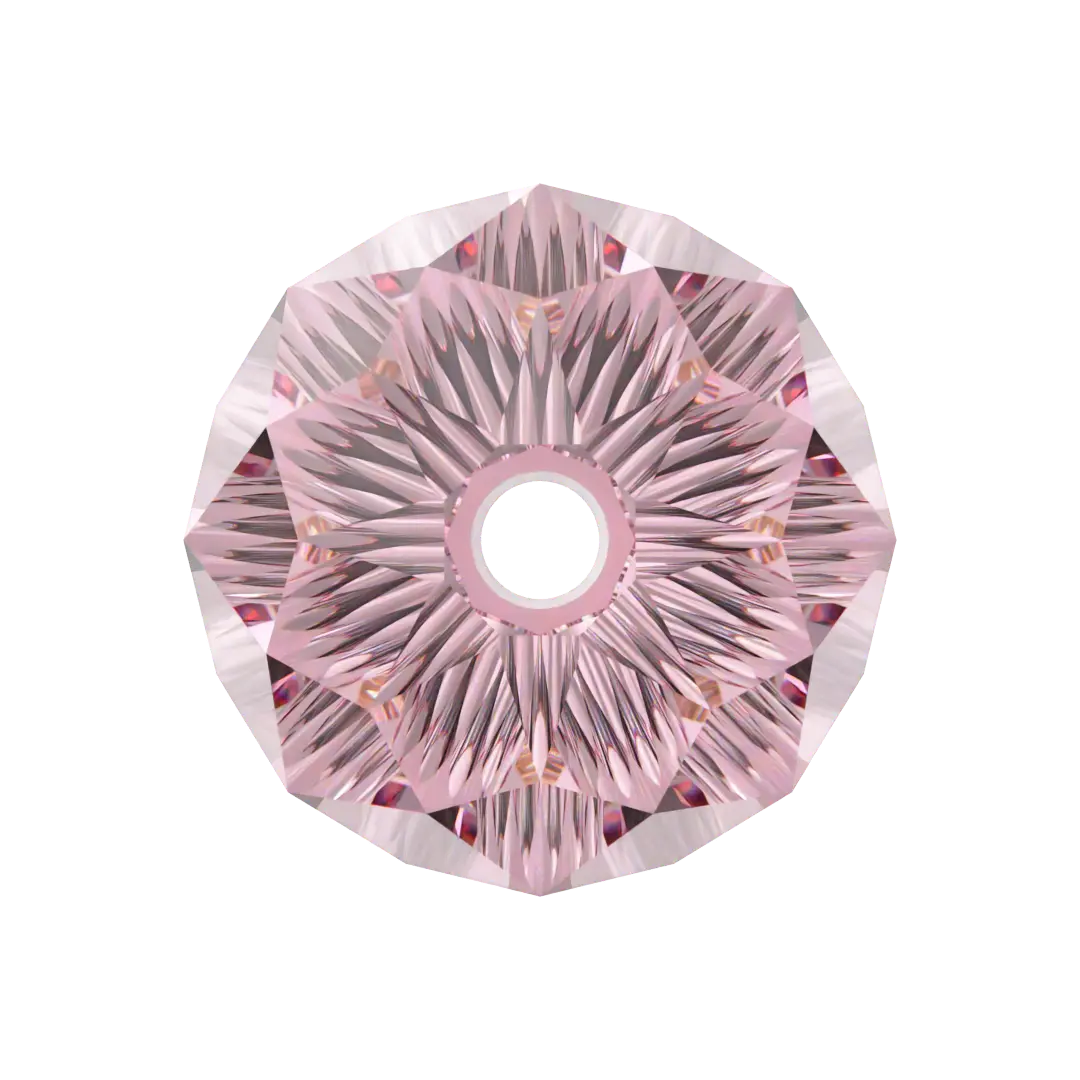 Swarovski Crystal Beads Drop (5500) Light Rose - Bluestreak Crystals