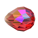 Swarovski Crystal Beads Drop (5500) Light Siam Shimmer 2X - Bluestreak Crystals