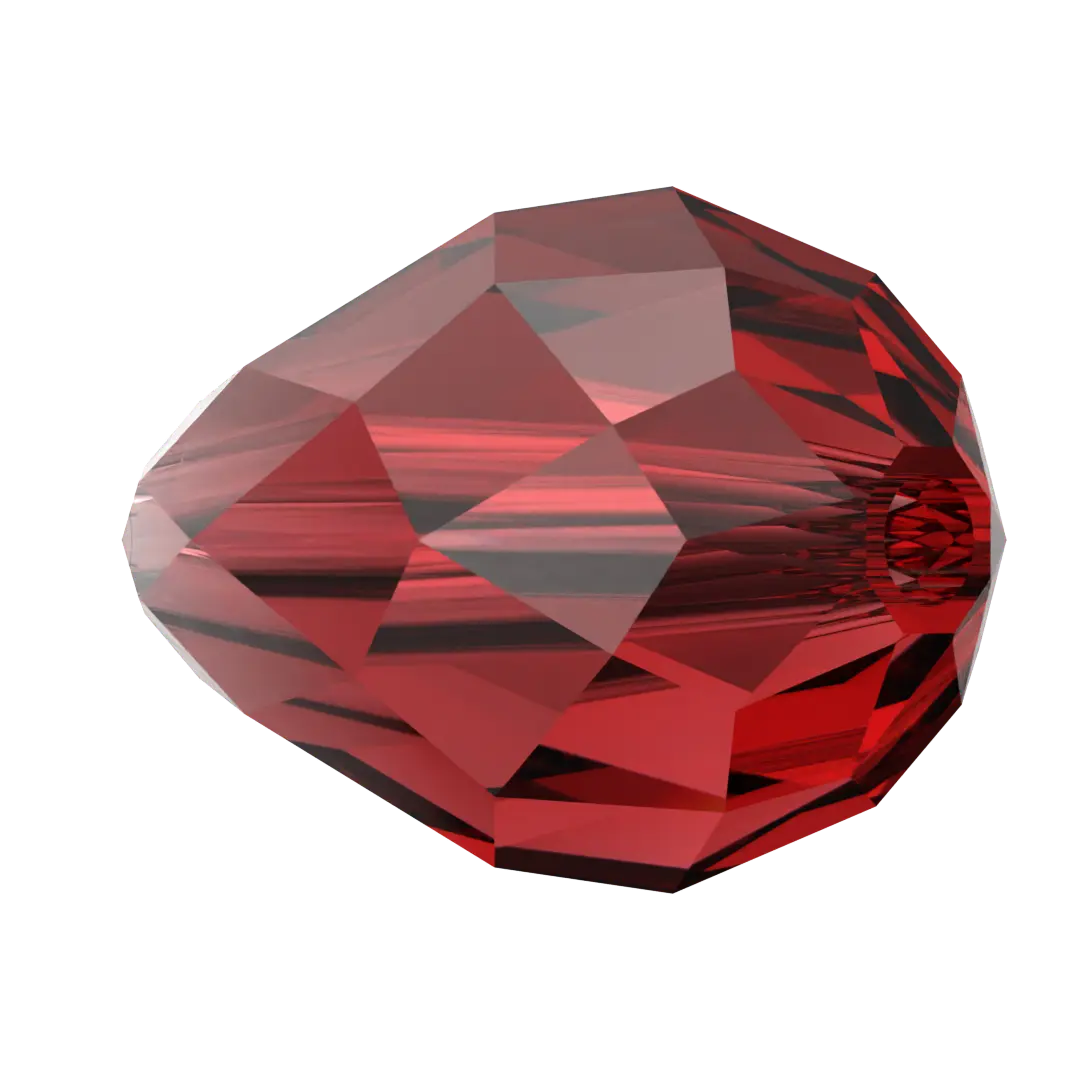 Swarovski Crystal Beads Drop (5500) Siam - Bluestreak Crystals