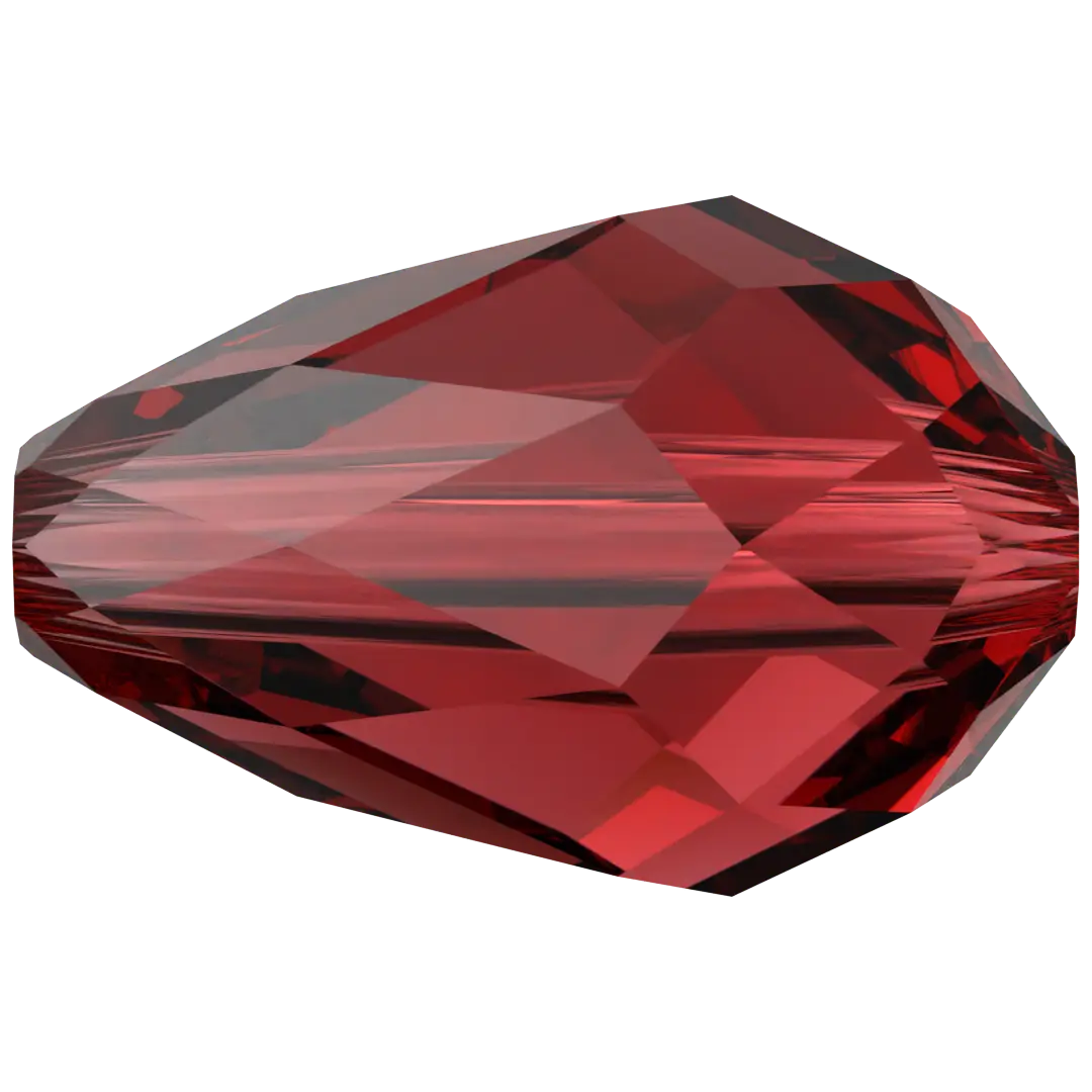 Swarovski Crystal Beads Drop (5500) Siam - Bluestreak Crystals
