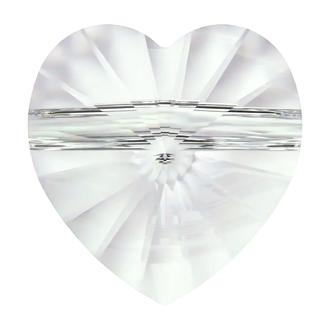 Swarovski Crystal Beads Heart (5742) Crystal - Bluestreak Crystals