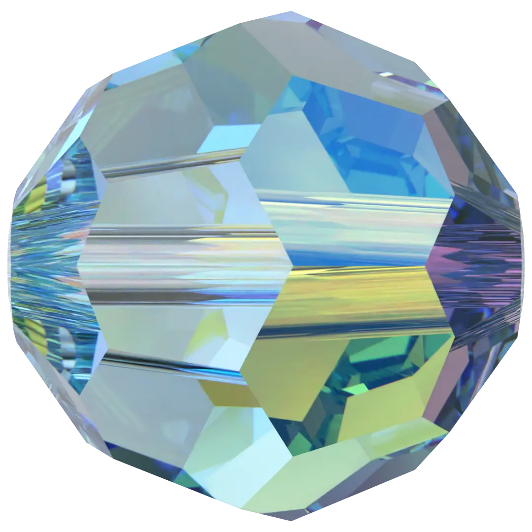 Swarovski Crystal Beads Round (5000) Aquamarine Shimmer - Bluestreak Crystals