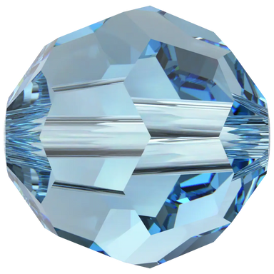 Swarovski Crystal Beads Round (5000) Aquamarine - Bluestreak Crystals