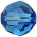 Swarovski Crystal Beads Round (5000) Capri Blue - Bluestreak Crystals