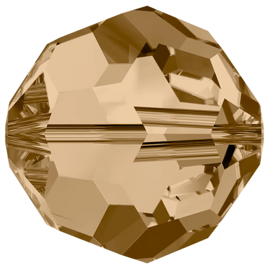 Swarovski Crystal Beads Round (5000) Crystal Golden Shadow - Bluestreak Crystals