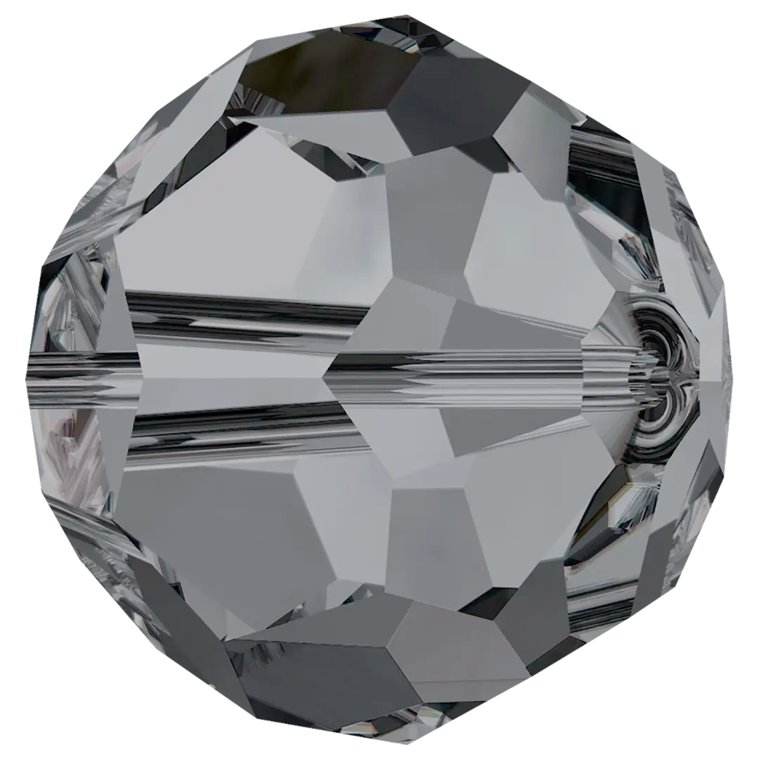 Swarovski Crystal Beads Round (5000) Crystal Silver Night - Bluestreak Crystals